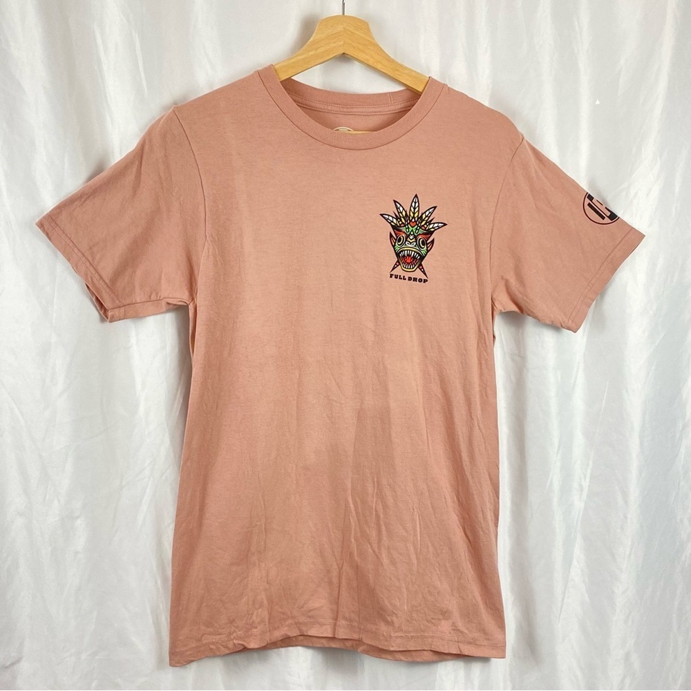IPD Hurley Men’s Pink Graphic Full Drop Playa Venao T-Shirt Size Small